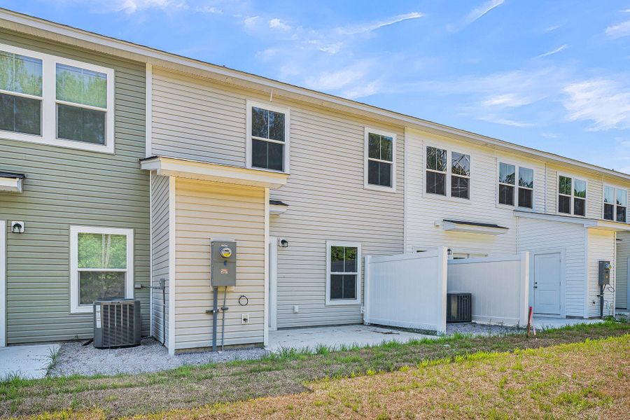 Exterior details and patio area of a home in Lakeview Commons, Goose Creek (Image 3).
