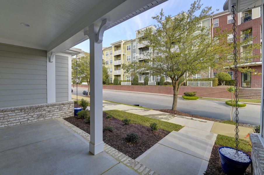 Exterior details and patio area of a home in Lake Carolina Townhomes, Columbia (Image 4).