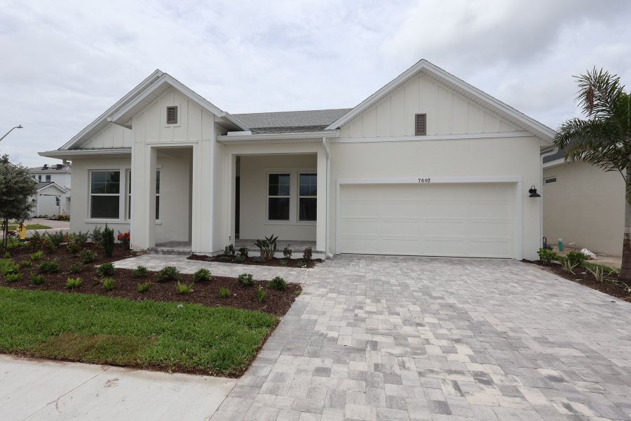 Representative exterior photo of a completed home built from the The Colston by David Weekley Homes in SeaFlower – Classic Homes, Bradenton, FL (Image 13).