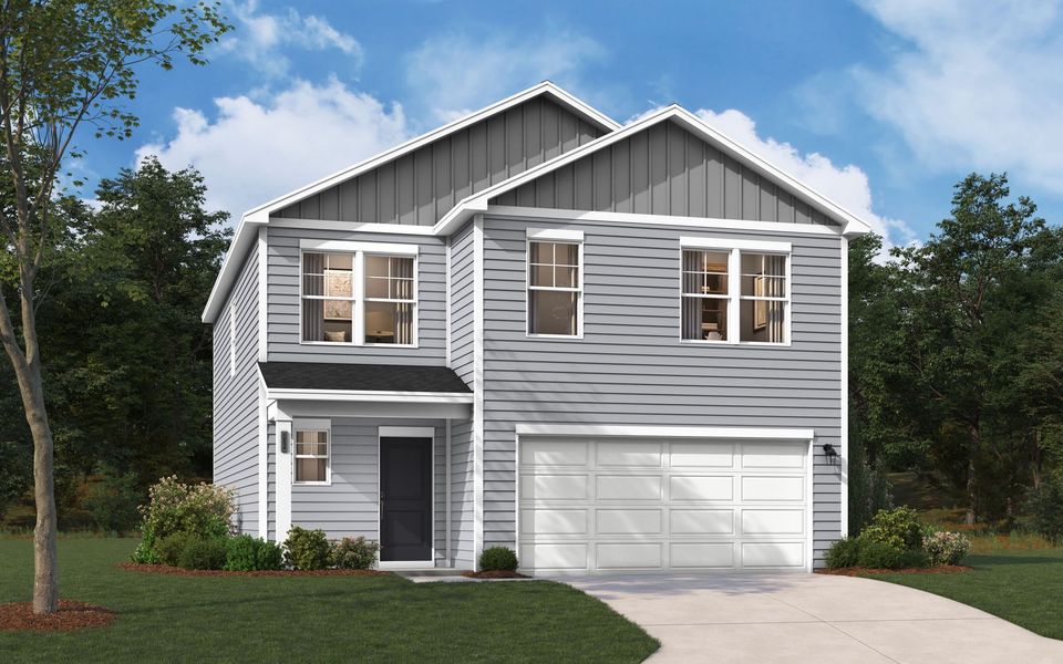 Representative exterior photo of a completed home built from the Frazier by Stanley Martin Homes in Essence at Bent Creek Village, Thomson, GA (Image 35). Representative exterior photo of a completed home built from the Frazier by Stanley Martin Homes in Essence at Bent Creek Village, Thomson, GA (Image 35).