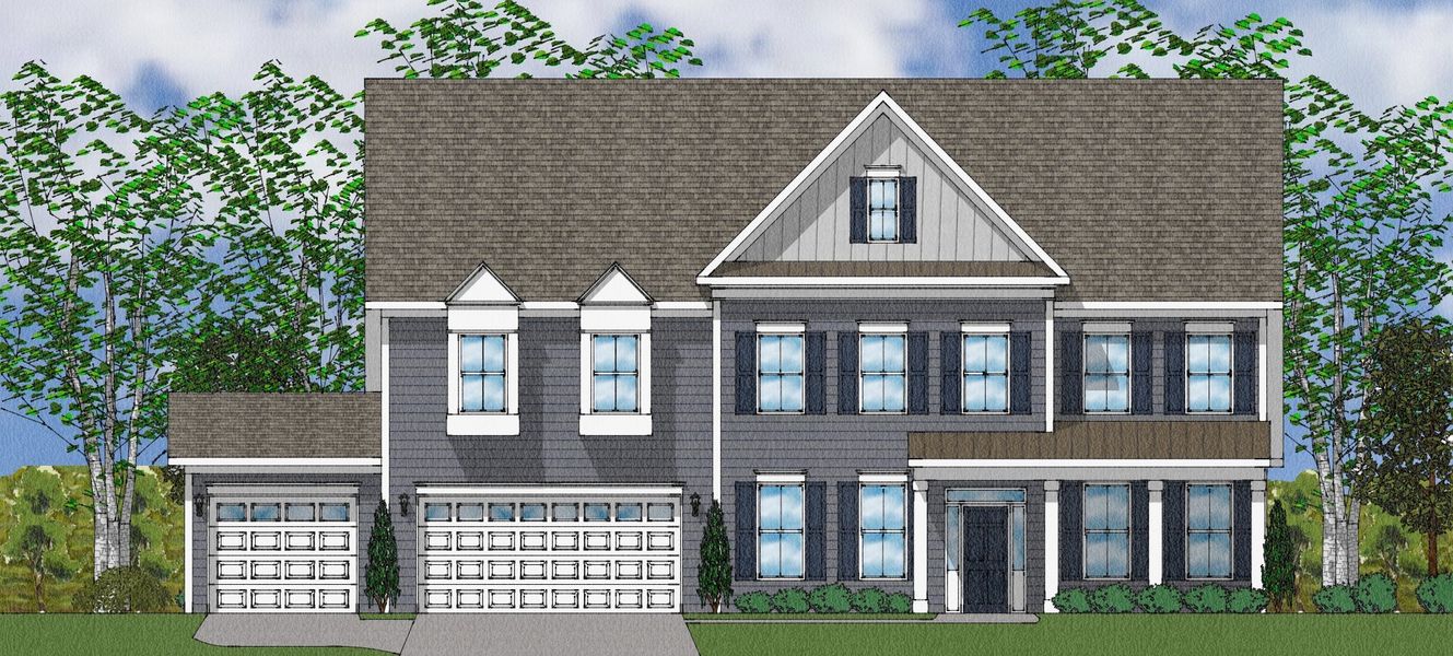 Representative exterior photo of a completed home built from the Patterson II - Elite Collection by Mungo Homes in Suter Estates, Easley, SC (Image 23).