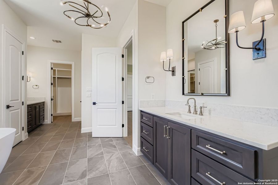 Furnished interior view inside a new home in The Bluff At The Dominion, San Antonio (Image 28).