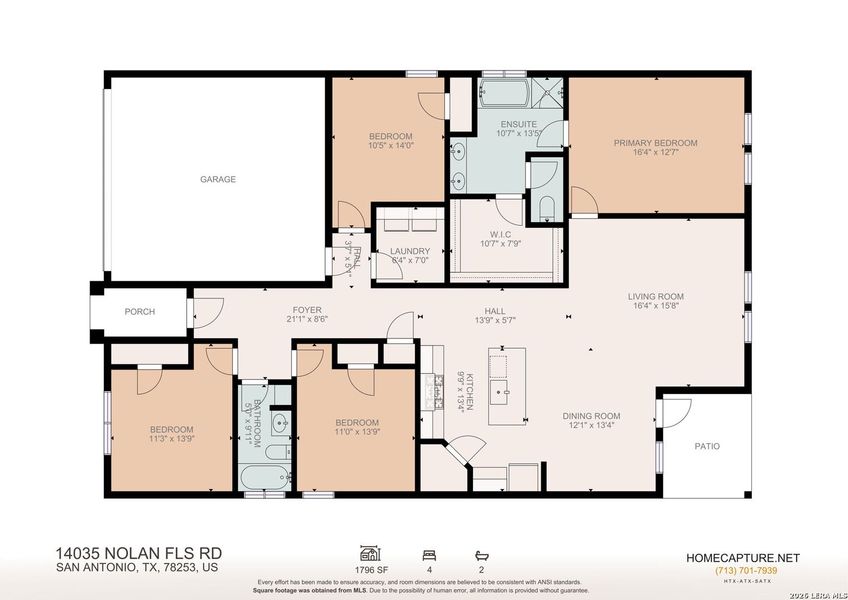2D floor plan layout of this home in Riverstone at Westpointe, San Antonio, TX (Image 5).