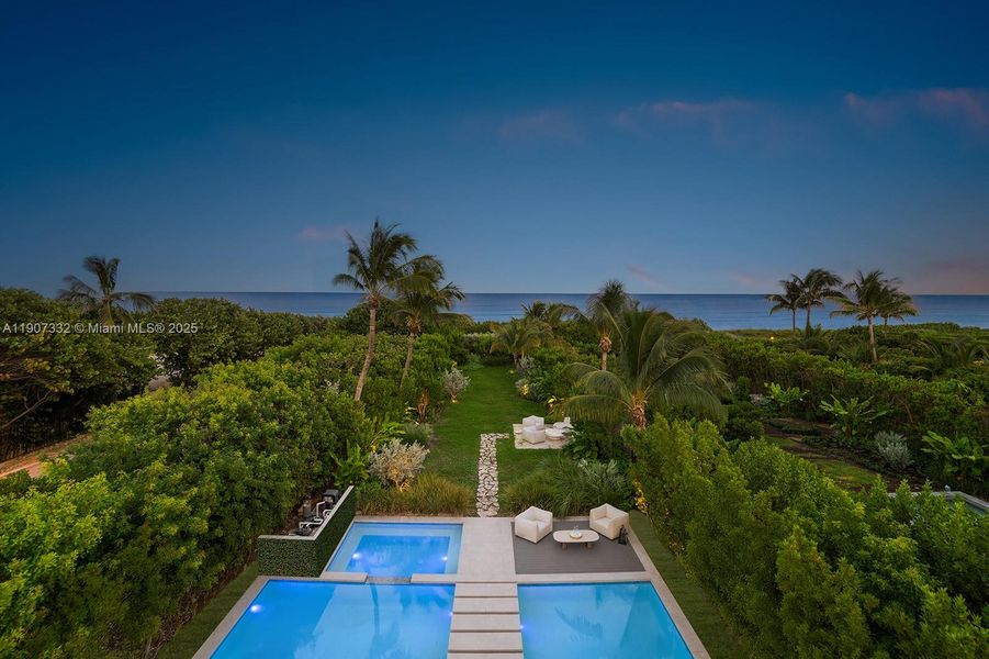 Exterior details and patio area of a home in , Miami Beach (Image 40). Exterior details and patio area of a home in , Miami Beach (Image 40).