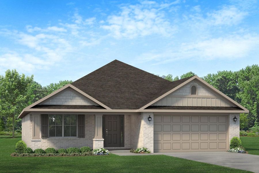 Representative exterior photo of a completed home built from the 2200 by Adams Homes in Winding Oaks, Weeki Wachee, FL (Image 25). Representative exterior photo of a completed home built from the 2200 by Adams Homes in Winding Oaks, Weeki Wachee, FL (Image 25).