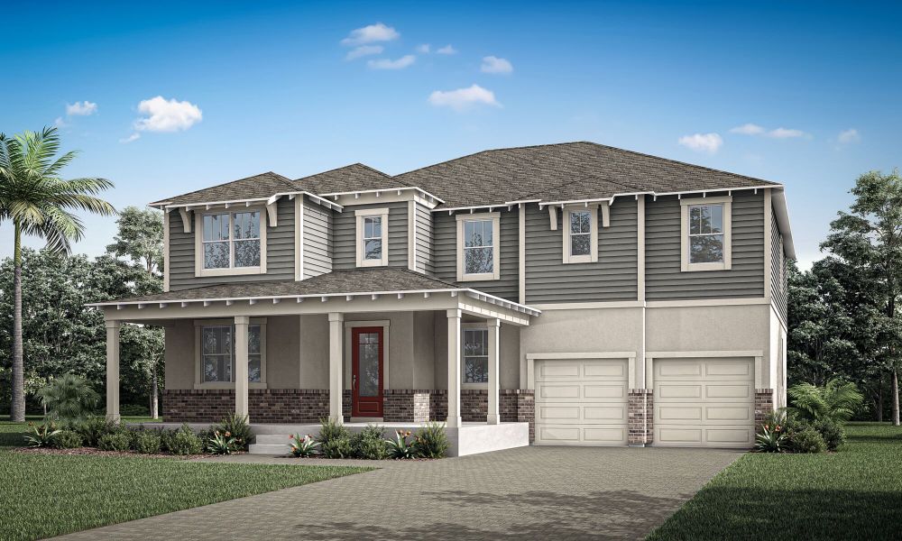 Representative exterior photo of a completed home built from the Great Basin by Mattamy Homes in Rainwood, Clermont, FL (Image 1). Representative exterior photo of a completed home built from the Great Basin by Mattamy Homes in Rainwood, Clermont, FL (Image 1).
