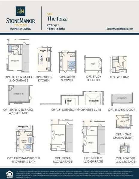 2D floor plan layout of this home in Magnolia Bend, Rosharon, TX (Image 4).