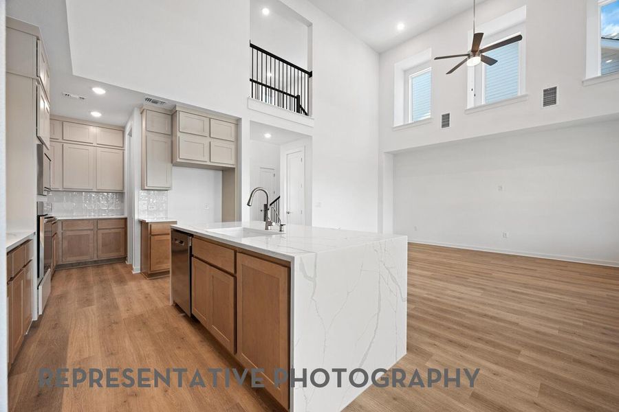 Furnished interior view inside a new home in Goodnight Ranch, Austin (Image 9).