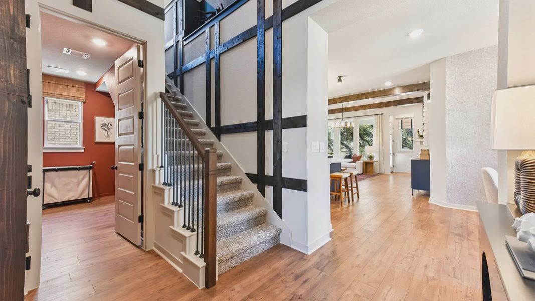 Representative furnished interior of a home built from the Peyton by Chesmar Homes in The Grove at Blackhawk, Pflugerville (Image 6).