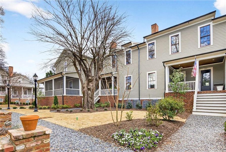 Exterior details and patio area of a home in , Roswell (Image 25).