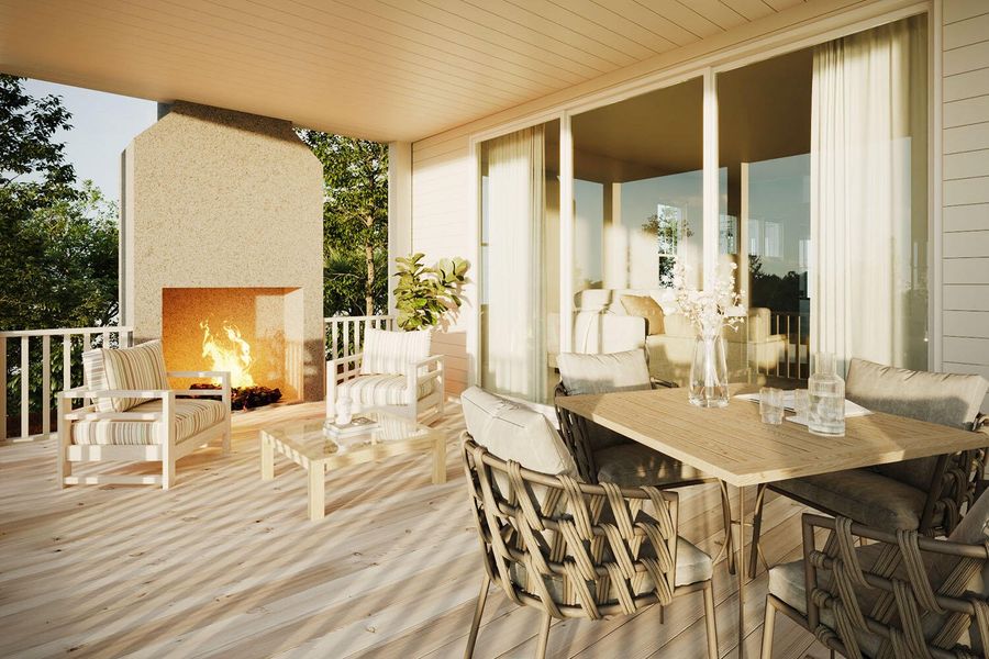 Exterior details and patio area of a home in , Johns Island (Image 3).