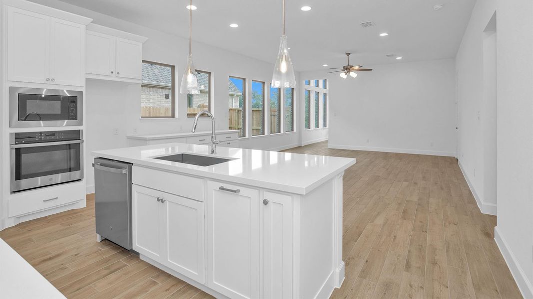 Furnished interior view inside a new home in The Woodlands Hills, Willis (Image 6).