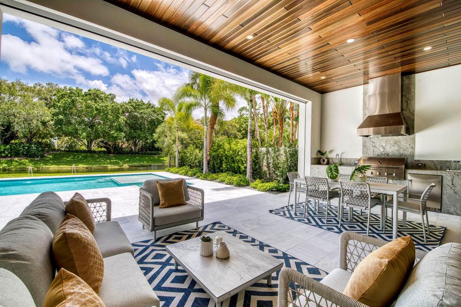 Exterior details and patio area of a home in , Palm Beach Gardens (Image 4).