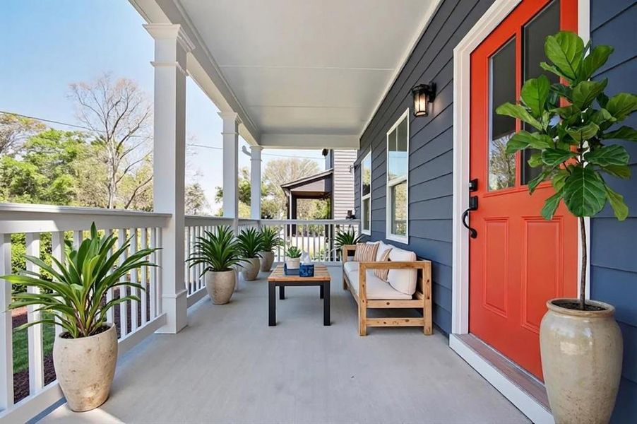 Exterior details and patio area of a home in , Atlanta (Image 3).