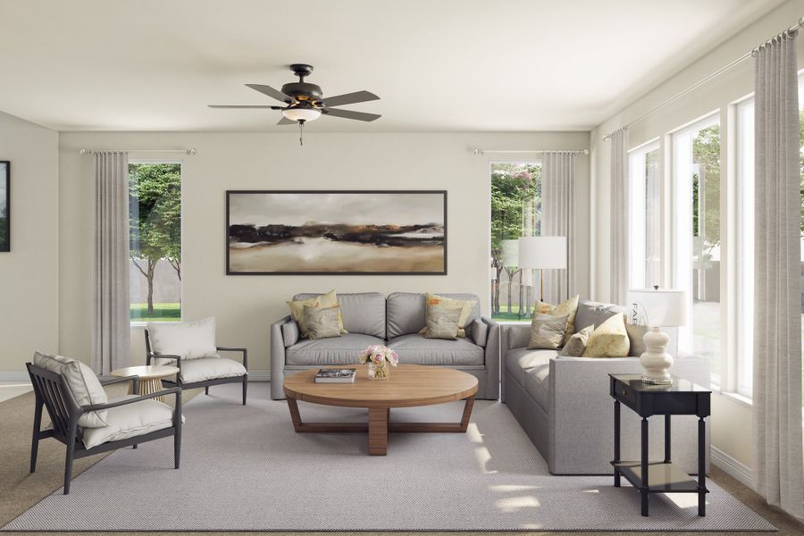 Furnished interior view inside a new home in Mason Woods, Cypress (Image 11). Furnished interior view inside a new home in Mason Woods, Cypress (Image 11).