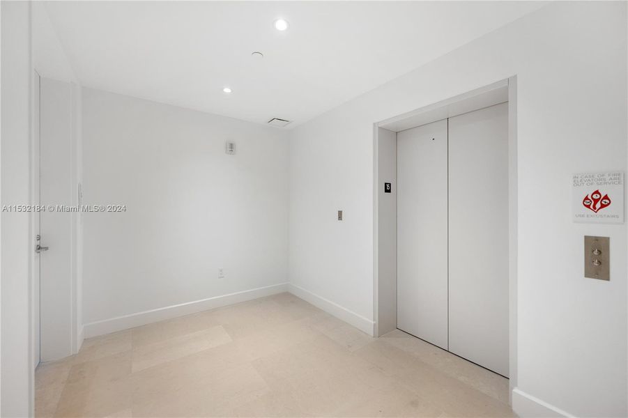 Elevator directly to your residence, big foyer.