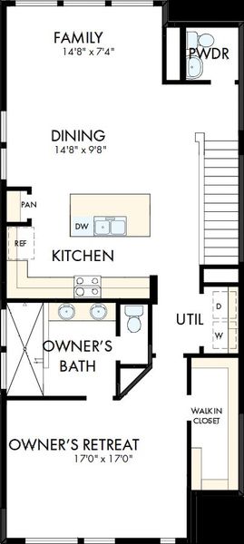 2D floor plan layout of this home in The Twilight at Goodnight Ranch, Austin, TX (Image 3). 2D floor plan layout of this home in The Twilight at Goodnight Ranch, Austin, TX (Image 3).