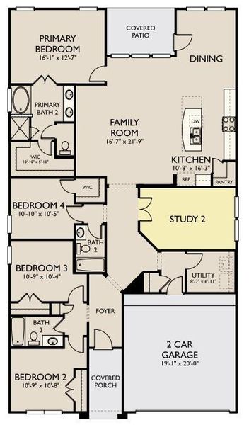 2D floor plan layout of this home in Blue Heron Estates, Mont Belvieu, TX (Image 3). 2D floor plan layout of this home in Blue Heron Estates, Mont Belvieu, TX (Image 3).