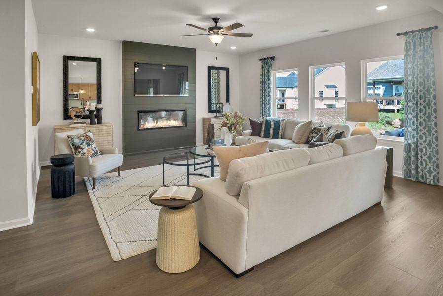 Furnished interior view inside a new home in The Oaks, Clarksville (Image 10). Furnished interior view inside a new home in The Oaks, Clarksville (Image 10).