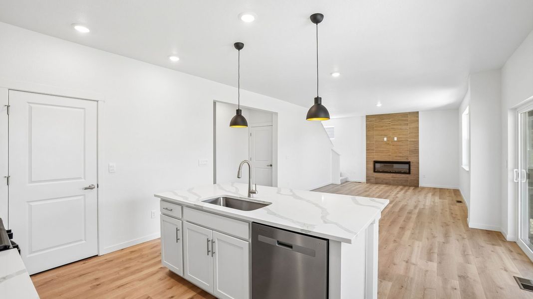 Furnished interior view inside a new home in Trails at Crowfoot, Parker (Image 5).