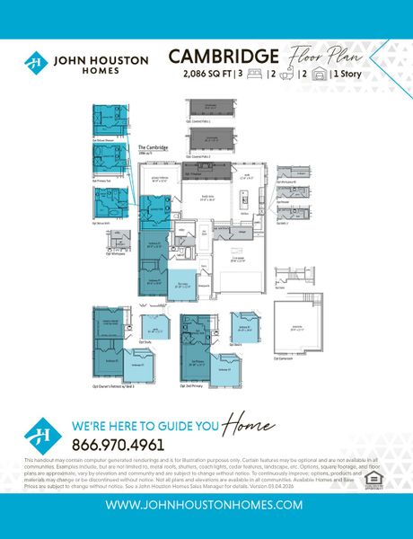 Image 7 representing the Cambridge by John Houston Homes in Chapel Ridge, Lorena, TX.