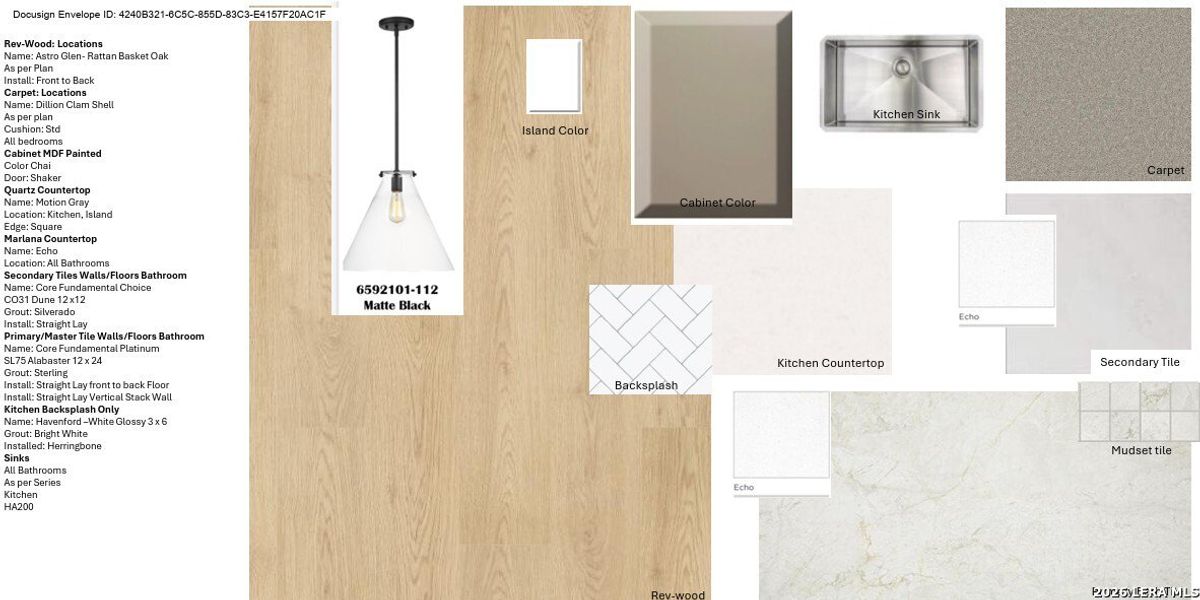Sample of building materials used in homes in Davis Ranch, San Antonio (Image 3).