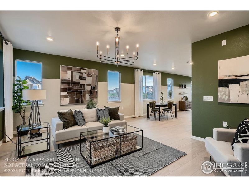 Furnished interior view inside a new home in Baseline, Broomfield (Image 20). Furnished interior view inside a new home in Baseline, Broomfield (Image 20).