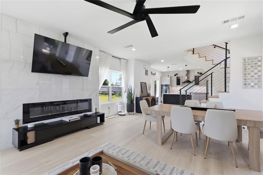 Furnished interior view inside a new home in , Dallas (Image 14).