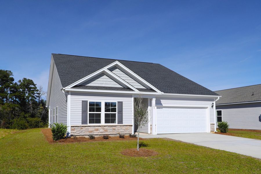 Front exterior of a new home in Jordan Grove, Conway, SC, highlighting curb appeal (Image 2).