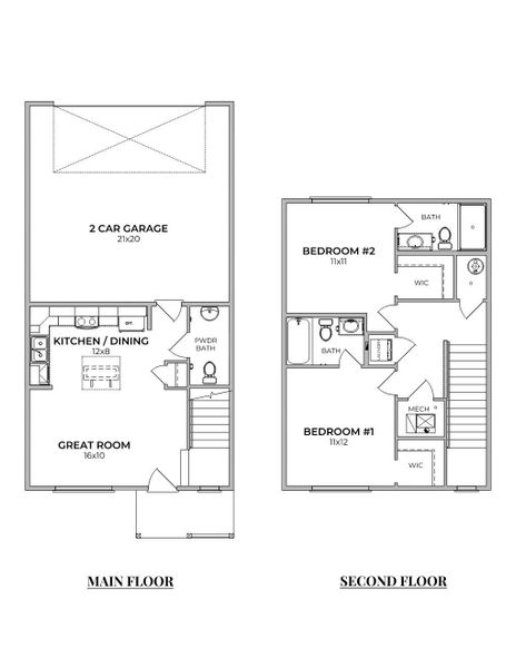 2D floor plan layout of this home in Liberty Draw, Evans, CO (Image 3). 2D floor plan layout of this home in Liberty Draw, Evans, CO (Image 3).