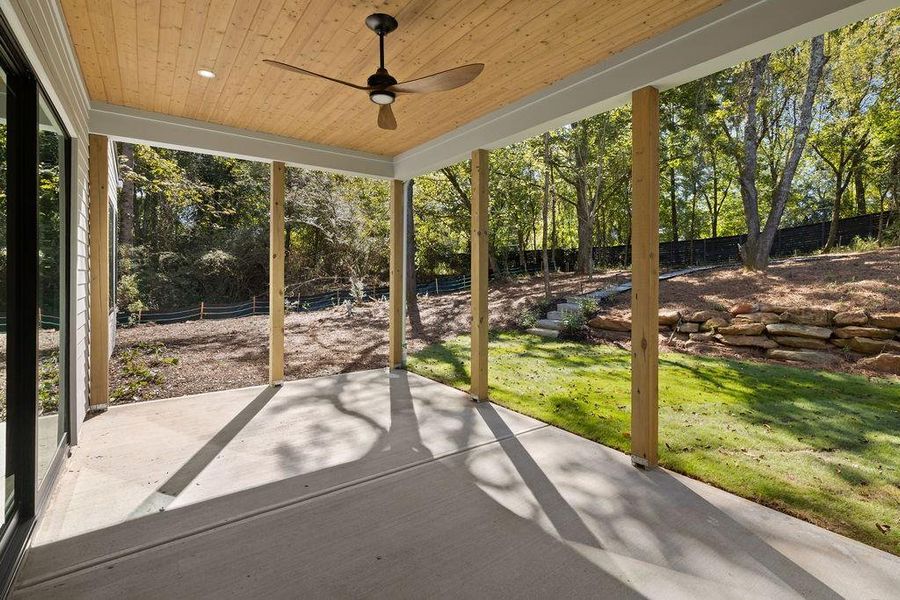 Exterior details and patio area of a home in Aster, Roswell (Image 35).