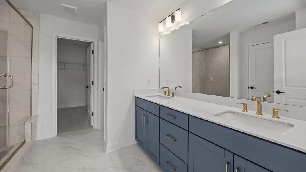 The Burton Plan in Lakeside Glen by DBR Homes in York, SC -Primary Bathroom