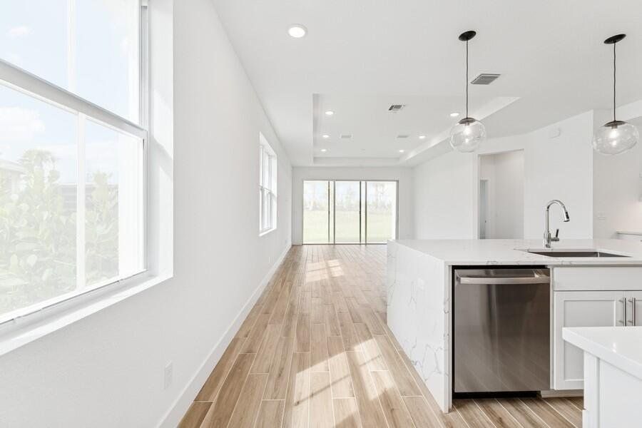 Kitchen, Dining Area and Great Room