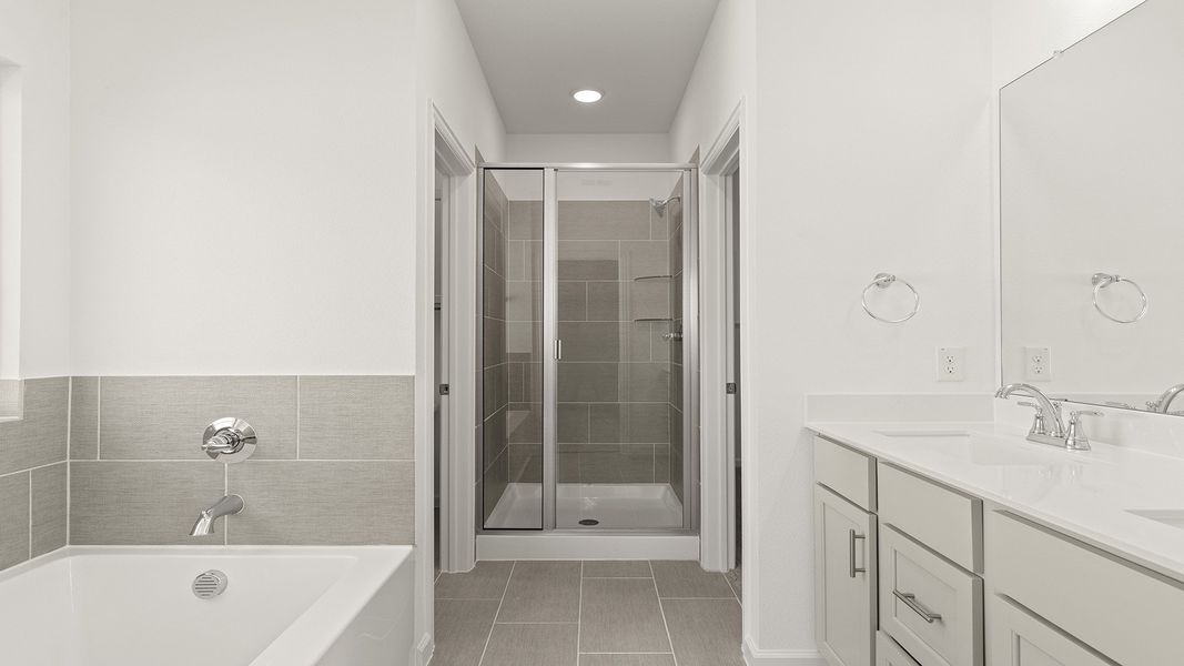 Furnished interior view inside a new home in Churchill 50s, Anna (Image 18). Furnished interior view inside a new home in Churchill 50s, Anna (Image 18).