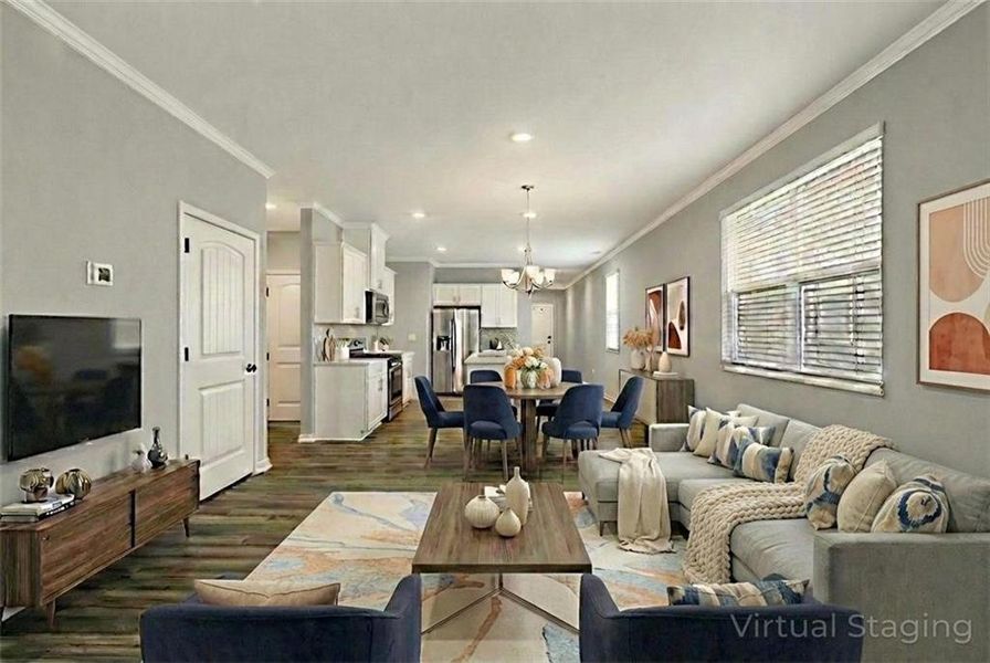 Furnished interior view inside a new home in , Acworth (Image 18).