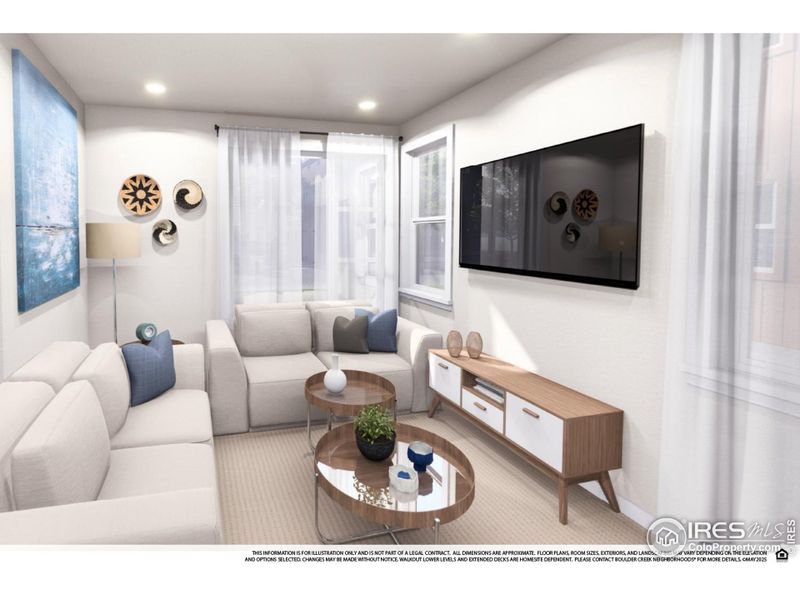 Furnished interior view inside a new home in Baseline, Broomfield (Image 3).