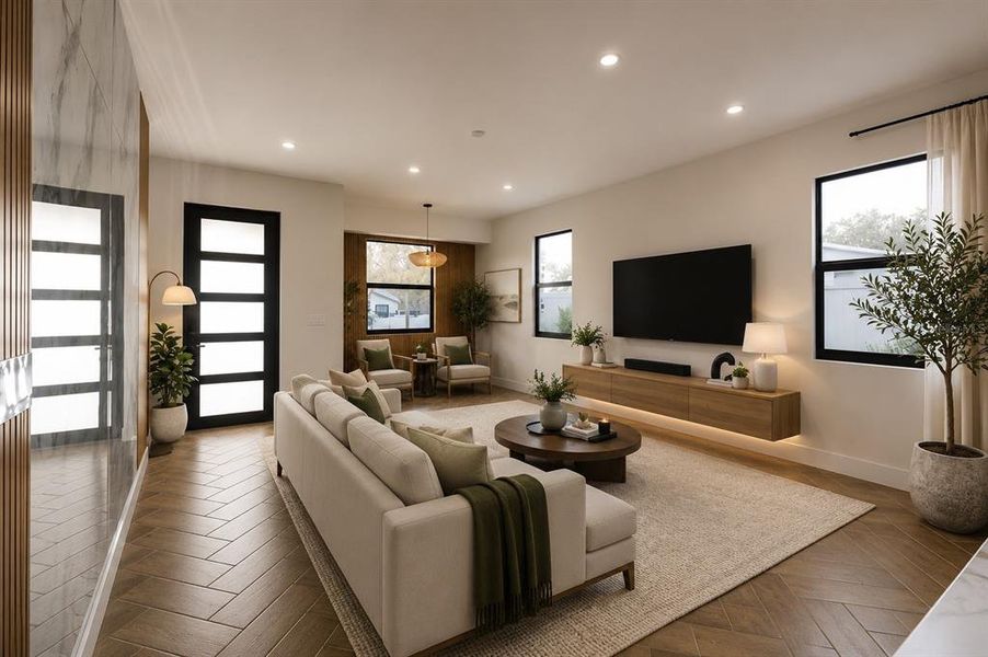 Furnished interior view inside a new home in , Tampa (Image 8).