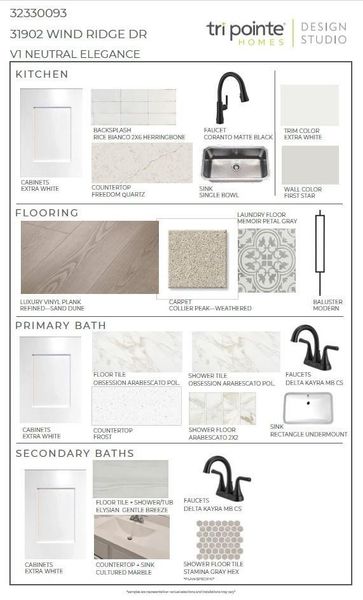 Sample of building materials used in homes in The Arbor At Pecan Ridge, Fulshear (Image 21).