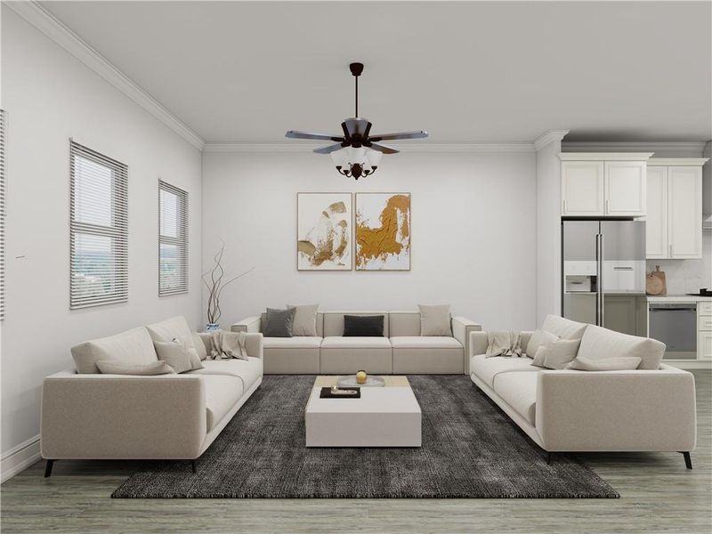 Furnished interior view inside a new home in , Cumming (Image 5).