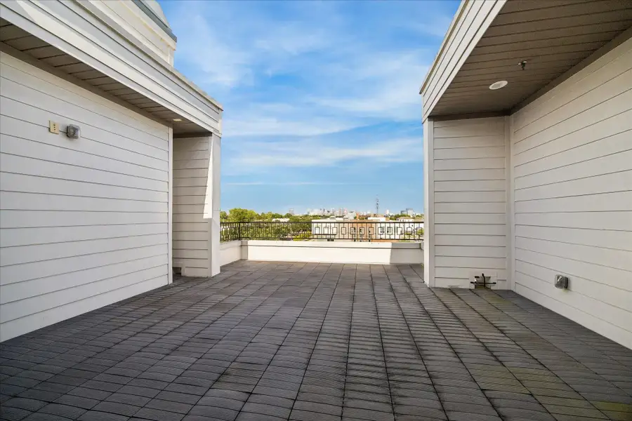 Exterior details and patio area of a home in , Southside Place (Image 2). Exterior details and patio area of a home in , Southside Place (Image 2).