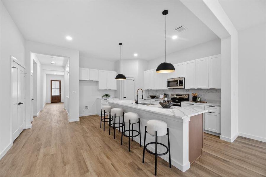 Furnished interior view inside a new home in , Dallas (Image 17).