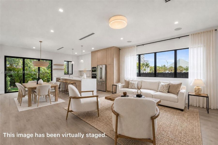 Furnished interior view inside a new home in , Miami (Image 5).