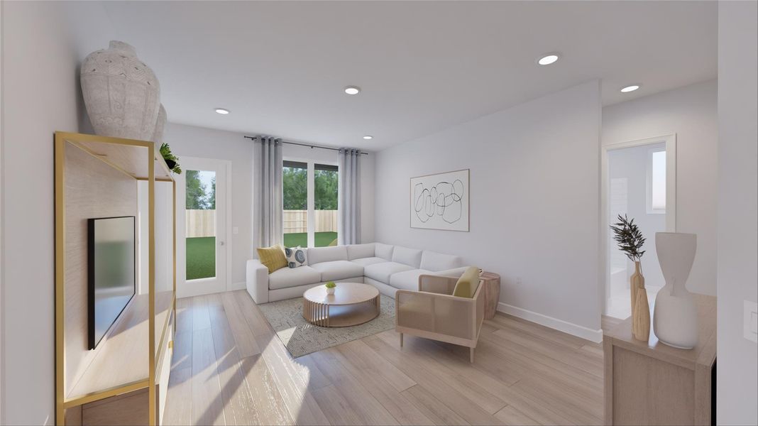 Furnished interior view inside a new home in Legacy, League City (Image 6).