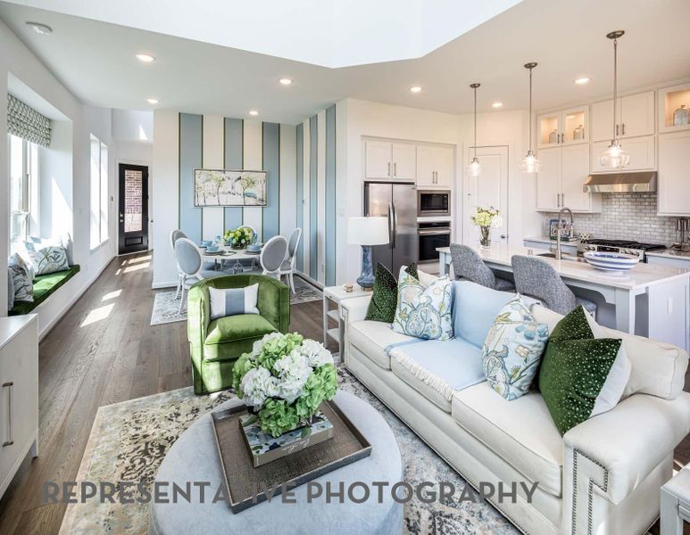 Furnished interior view inside a new home in Bridgeland Central, Cypress (Image 16).