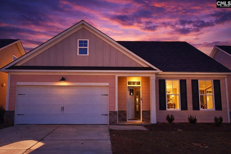 Front exterior of a new home in Bickley Station, Irmo, SC, highlighting curb appeal (Image 20).