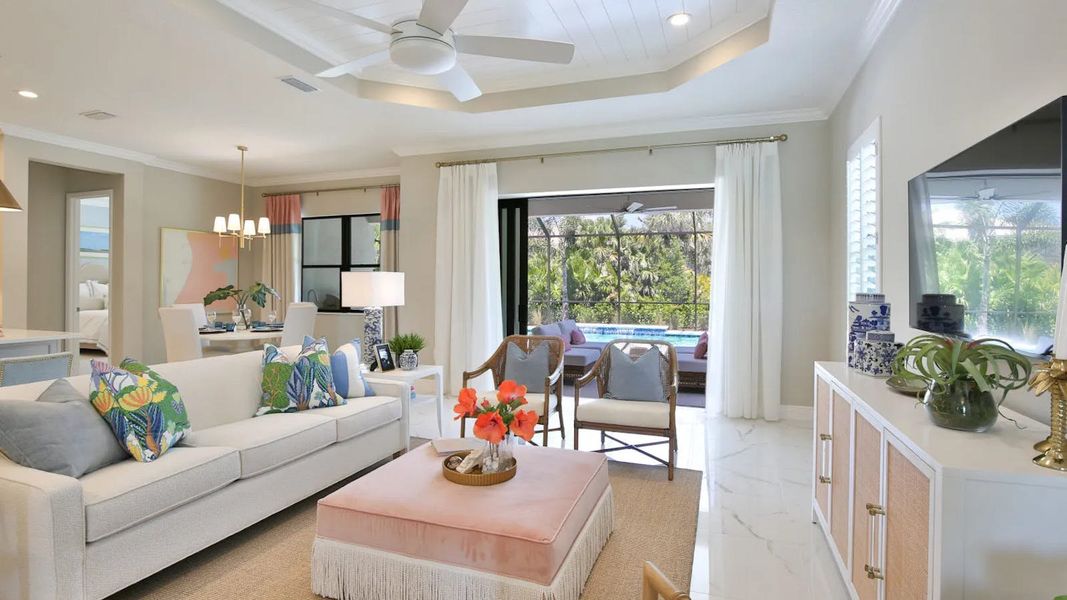 Furnished interior view inside a new home in Grand Park Real Estate and Homes for Sale in Sarasota, FL - Neal Communities, Sarasota (Image 9). Furnished interior view inside a new home in Grand Park Real Estate and Homes for Sale in Sarasota, FL - Neal Communities, Sarasota (Image 9).