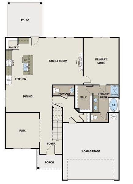 2D floor plan layout of this home in , Bonaire, GA (Image 5).