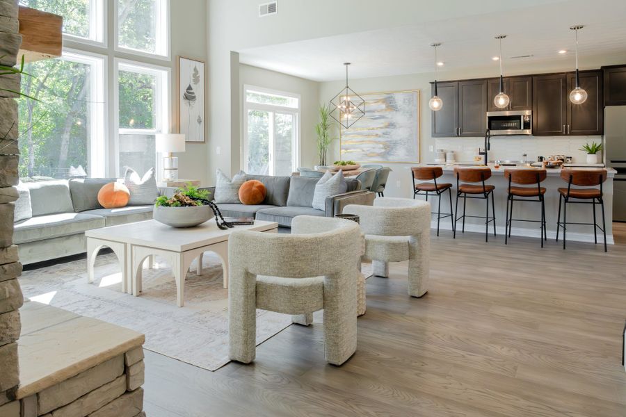 Representative furnished interior of a home built from the Charles by Fischer Homes in Twin Lakes, Hoschton (Image 44).