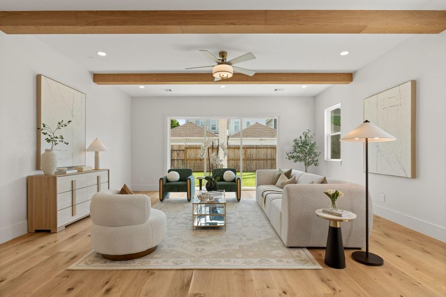 Furnished interior view inside a new home in , Houston (Image 12).
