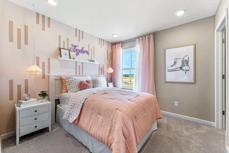 Furnished interior view inside a new home in The Aurora Highlands, Aurora (Image 23).
